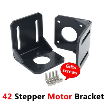 

42 Stepper Motor Bracket 3D Printer Parts Alloy Steel Frame Fixed NEMA17 L Structure Base 1pcs gift Mounting screw