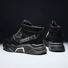 Новинка года; Мужская обувь; трендовая зимняя обувь в Корейском стиле для спорта и отдыха; бархатная теплая хлопковая обувь; Ботинки Martin