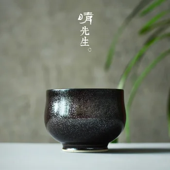 

Clear Sir Ceramics Water Construction Iron Glaze Oil Drop Tea Washing Trumpet Black Cloth Bag Type Wash Tea Ceremony Zero Match