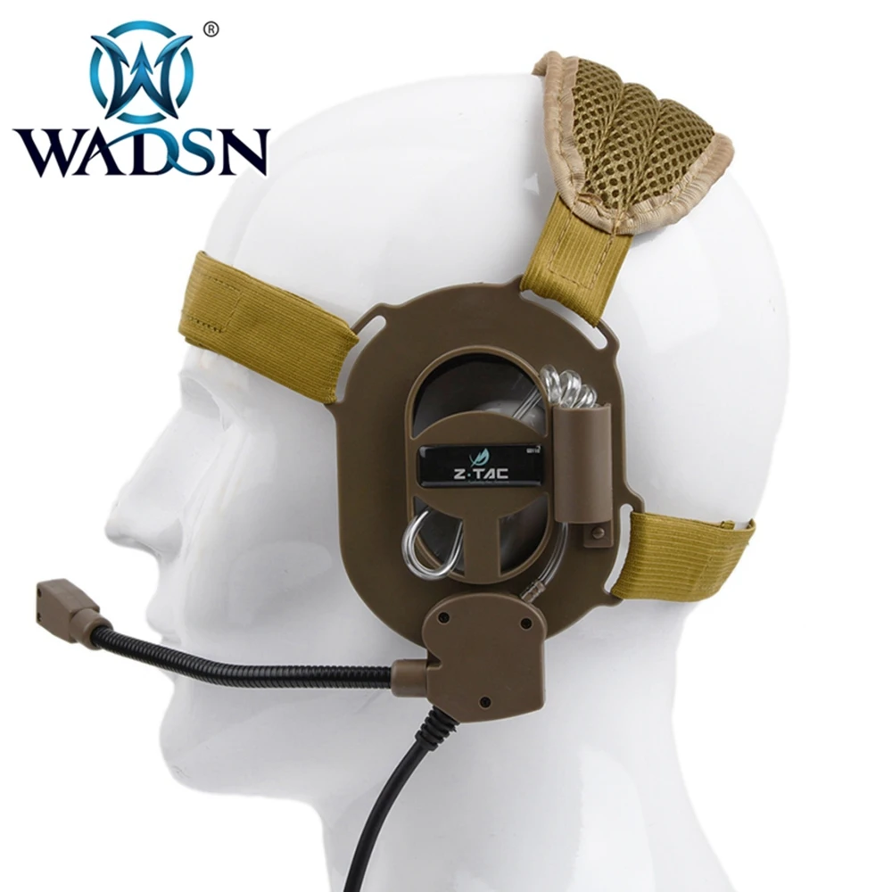 WADSN Bowman IV M-тактические наушники, подходят для Ztac PTT, военный стандартный штекер, воздуховод, наушники, разгрузка для охоты и пейнтбола, наушники