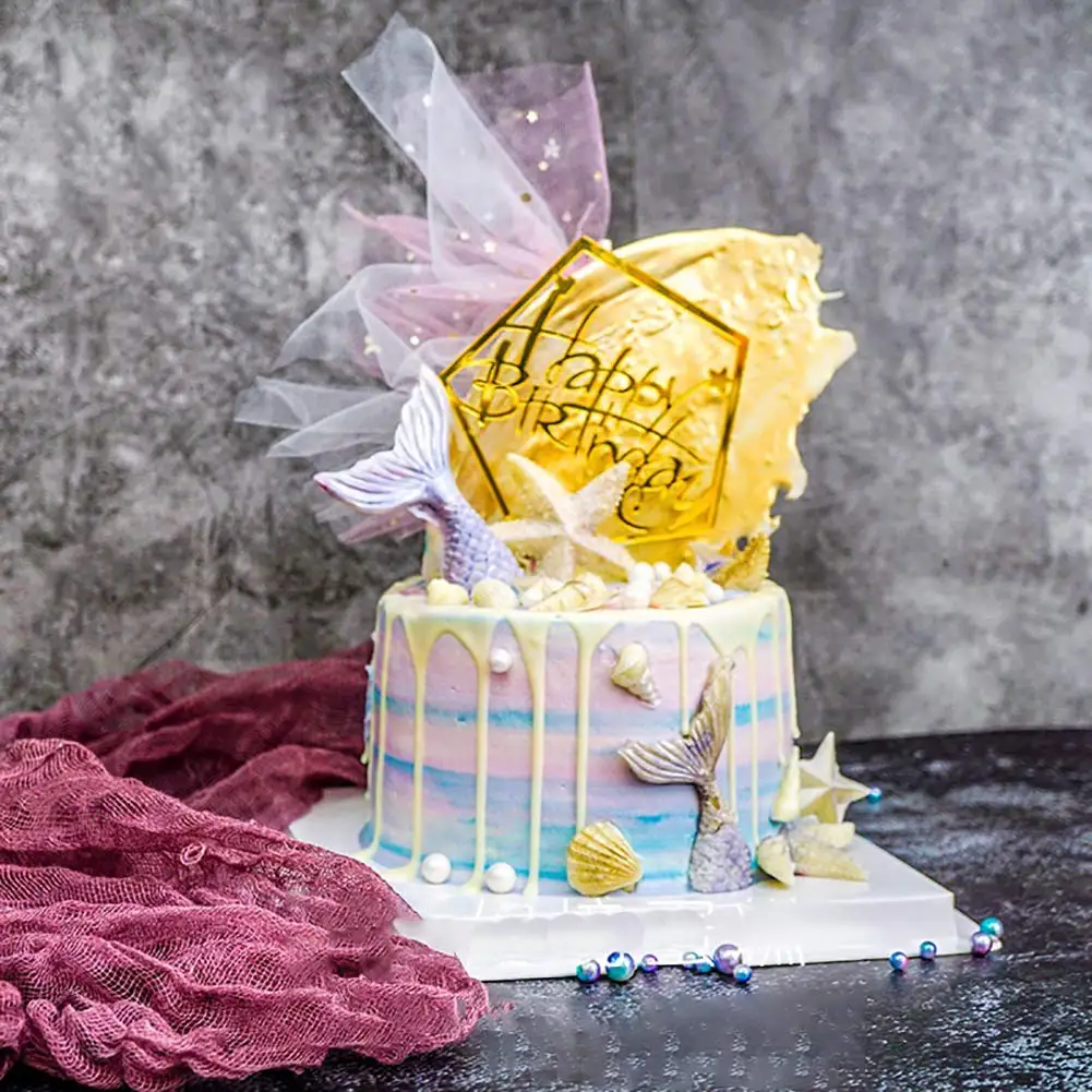 10 шт./упак. золото торт Топпер Акриловые Кекс фигурки жениха и невесты; Happy топперы для торта на день рождения вечерние вставить карту украшения формы для выпечки