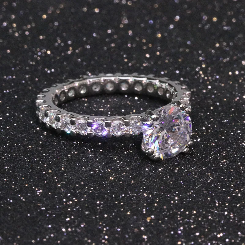 2.0CT 8 мм классическое созданное муассанит обручальное кольцо для женщин Настоящее 925 пробы Серебряное кольцо новые модные ювелирные изделия