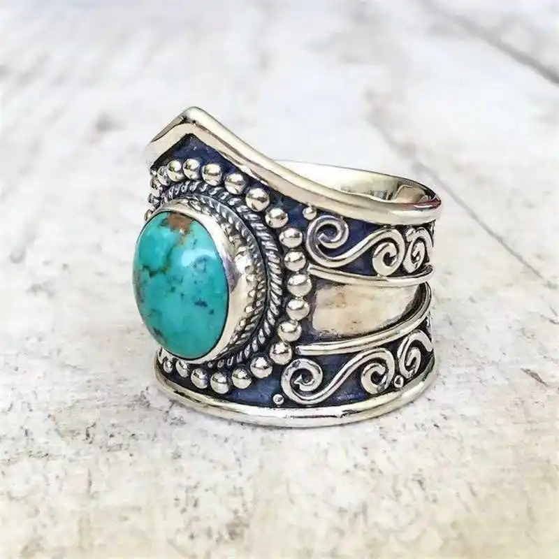 Moonstone женский подарок модное обручальное Ювелирное кольцо Size6-10