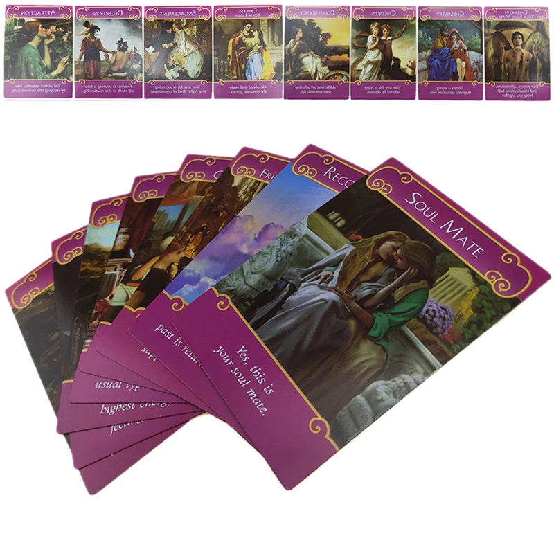 44 шт./компл. романтические карты с ангелом и ораклом карточки Таро набор игровых