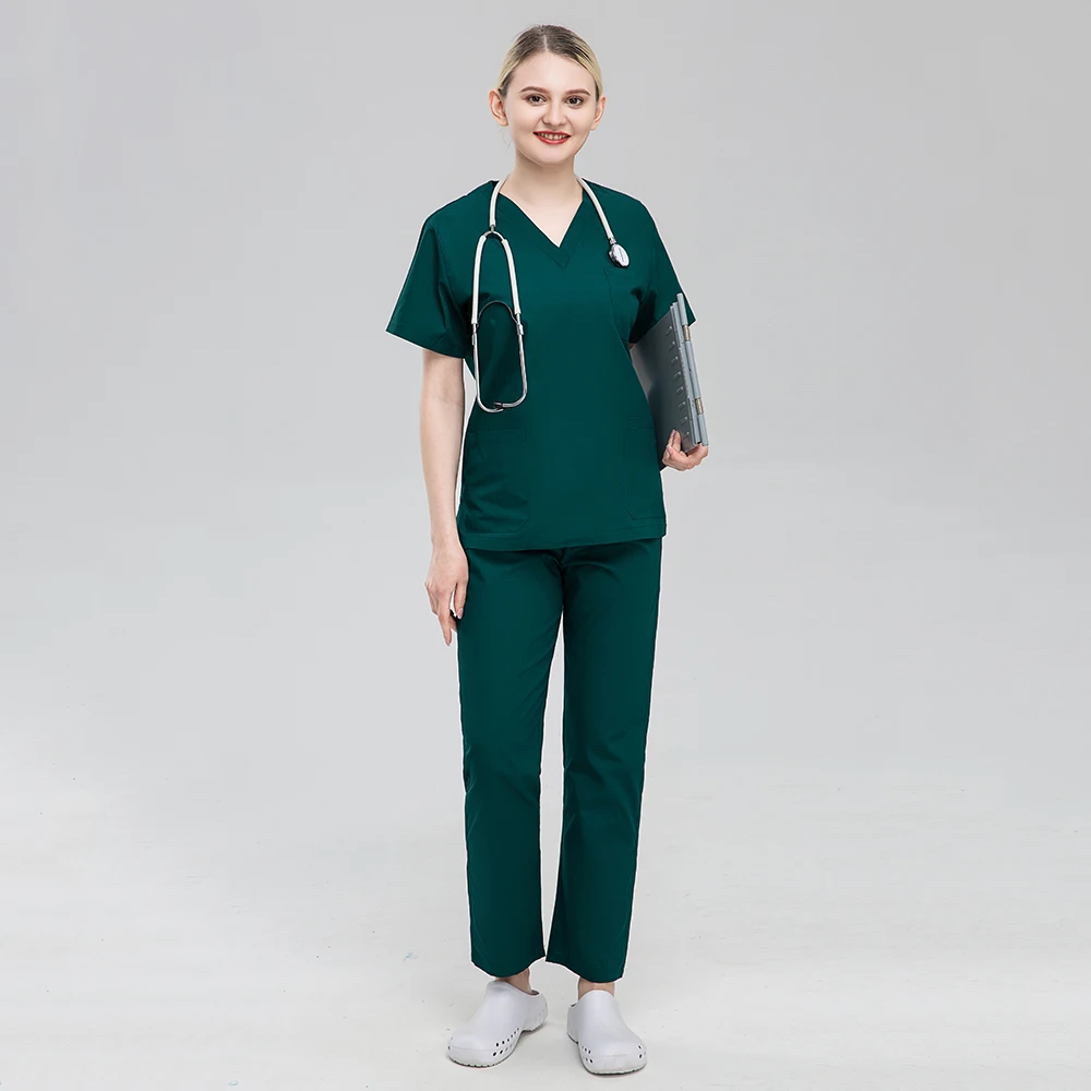 Nursing Scrubs Women Uniforms Multicolor Medical Workwear Pet Clinic Nurse Working Clothes Prices Unisex Scrubs Suits