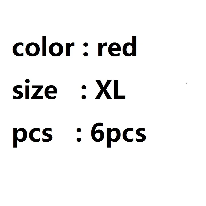 red XL 6pc Женский период девушки женское нижнее белье короткие трусики для VIP лак для ногтей - Цвет: red XL 6pc