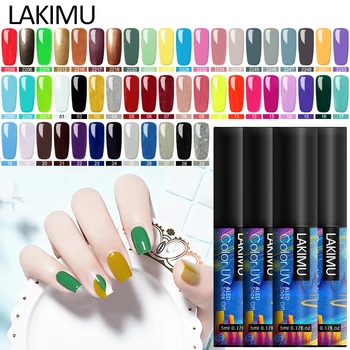 

Lakimu Sugar Color Gel Nail Polish 5ML Semi Permanent Uv Led Soak Off Nail Lacquer 60 Colors Rainbow Gel Varnish Nail Art