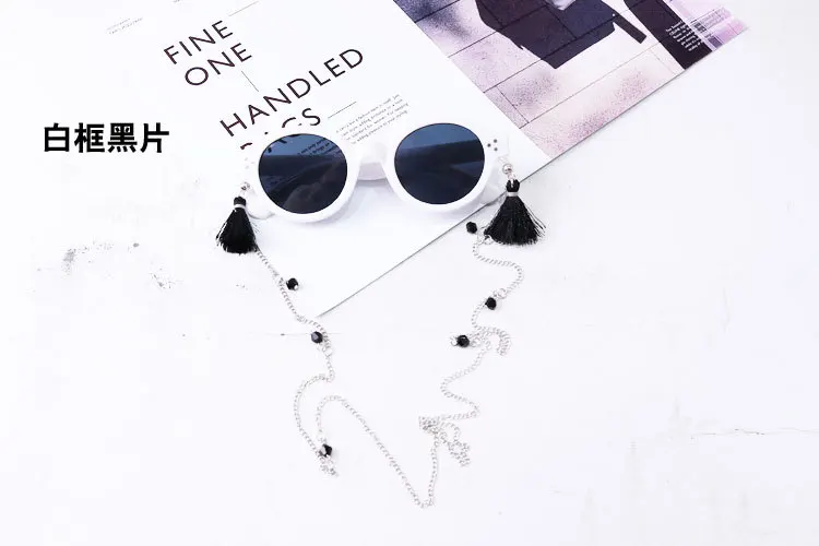 Ins style boys and girls baby sunglasses spring and summer new anti-UV network red personality hanging chain sunglasses