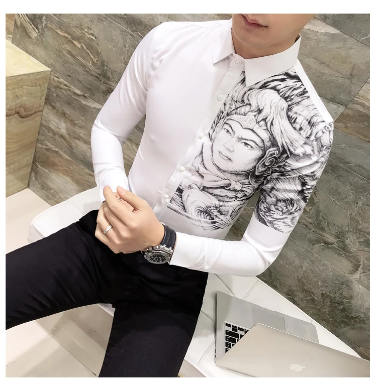 Фирменная Новинка chemise homme модная весенняя рубашка Мужская Уличная приталенная Мужская рубашка с длинными рукавами Повседневные мужские рубашки платье