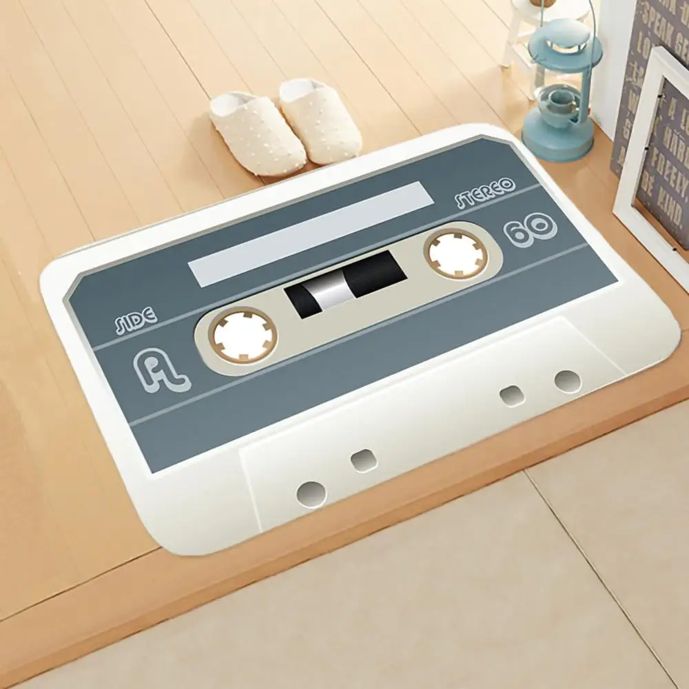 

40x60CM Magnetic Tape Mats Anti Slip Floor Carpet 3D Tape Pattern Print Doormat for Bathroom Kitchen Entrance Rugs Home