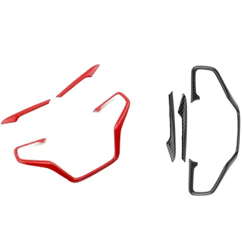 

3Pcs Style Car Steering Wheel Frame Cover Trim Stickers Fit for Honda Civic 10Th 2016 2017 2018