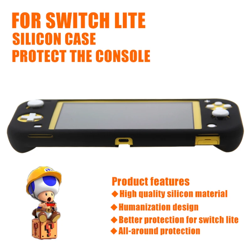 Силиконовый чехол для shand Switch Lite мягкий эргономичный Нескользящий Резиновый защитный чехол-подставка для NS Lite мини-консоль