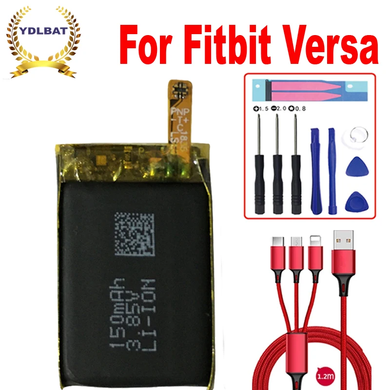 100%new 150mAh Battery For Fitbit Versa / Lite Smart Watch Batterie Accumulator AKKU +USB cable+toolkit | Мобильные телефоны и