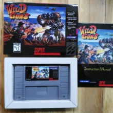 16 бит игры* Wild Guns(версия США! Коробка+ руководство+ картридж