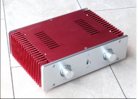 

JF 001 double-sided heat dissipation / all aluminum power amplifier chassis / aluminum alloy shell / DIY 300*211*80