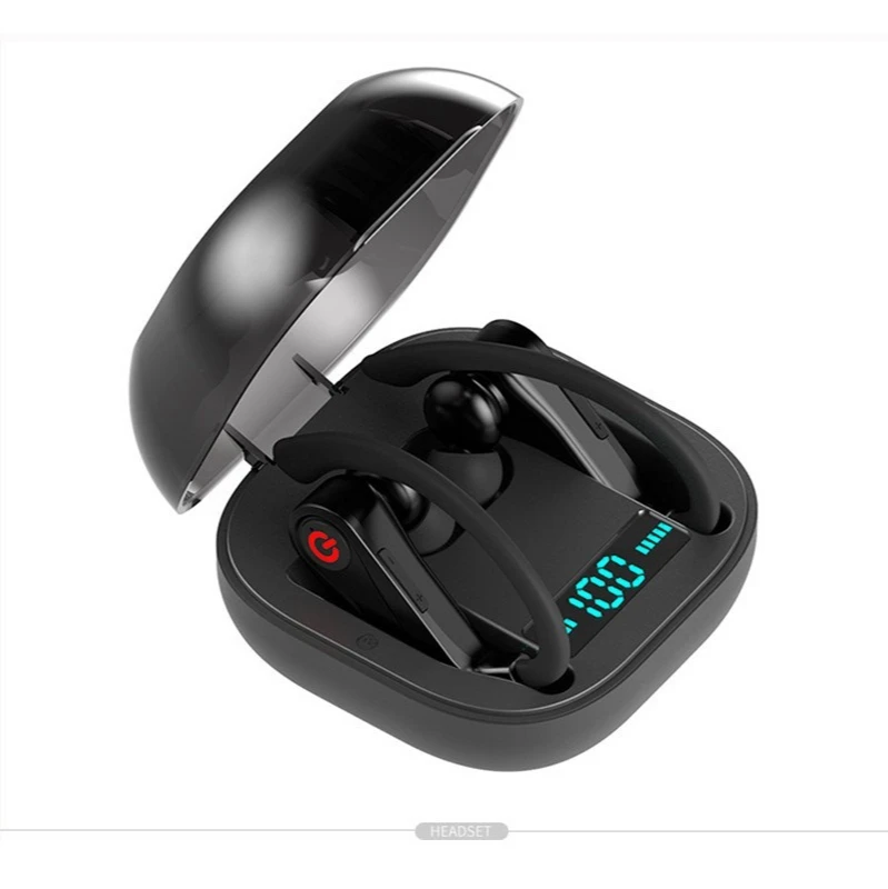 Free shipping Bluetooth Wireless Sports Bluetooth Digital display Portable induction storage Intelligent noise reduction