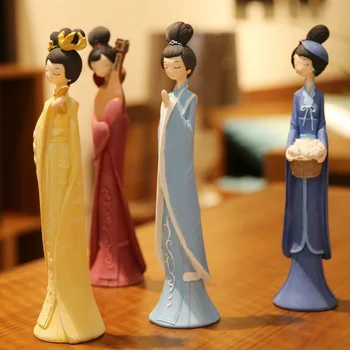 

New Chinese classical character home decoration display four beautiful women creative Chinese style craft gift living room decor