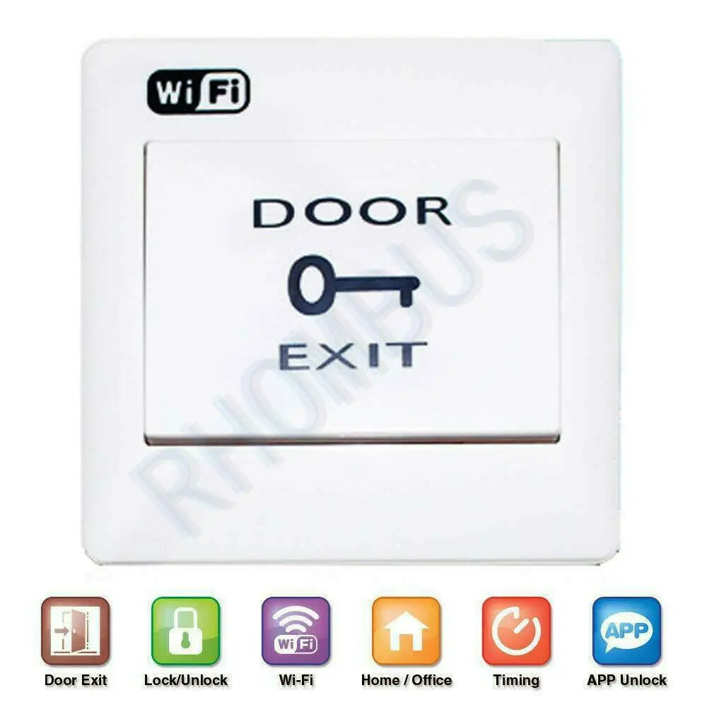 Access Control Wifi Module Exit Button Door Release Switch With Mobile App Control Card Readers Aliexpress