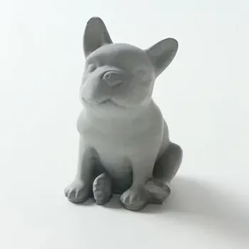 

3d bulldog cement home decoration mold molds for concrete animal dog bulldog Gypsum clay plaster crafts diy