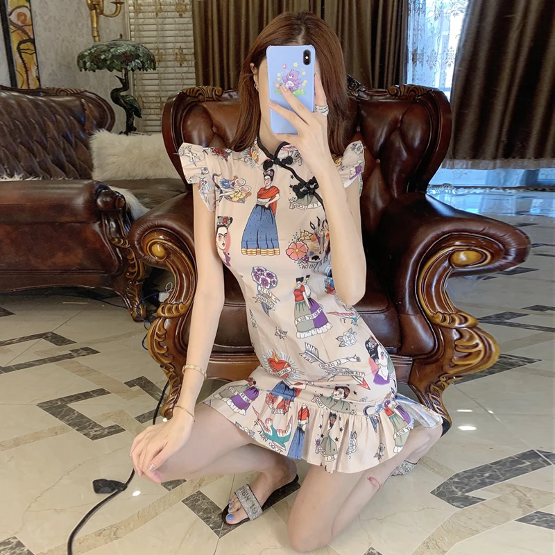 Китайское женское платье cheongsam без рукавов элегантное винтажное женское платье qipao vestidso Сексуальное Вечернее Платье Повседневный улучшенного качества qi pao