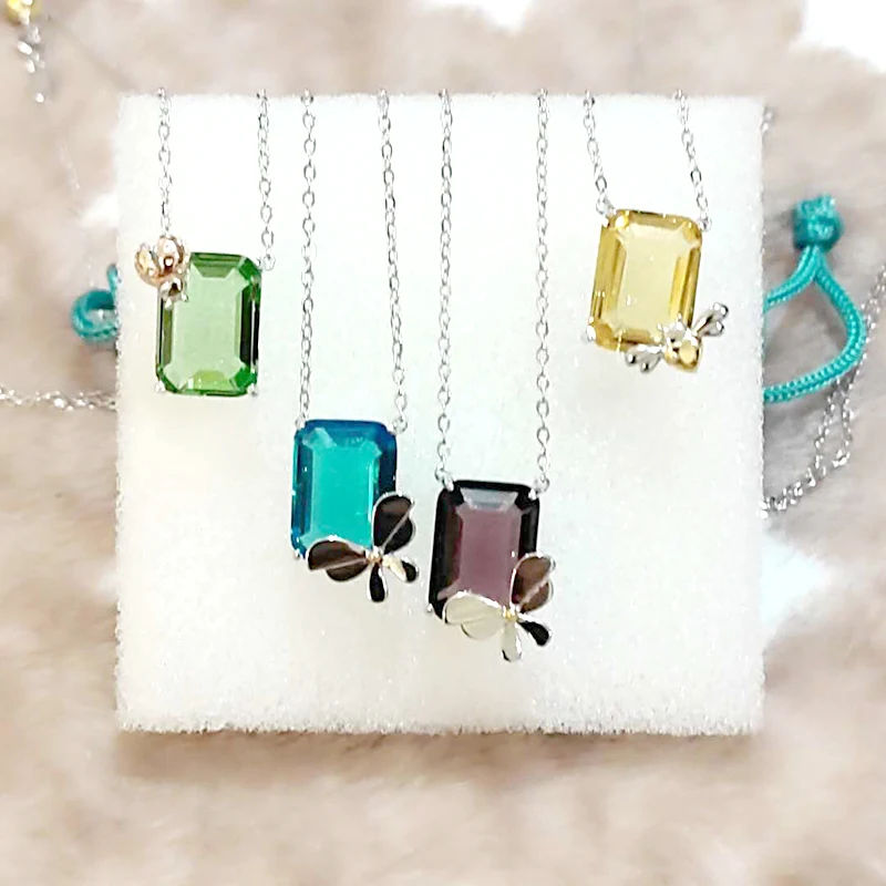 

Classical charm Luxury Logo brands Love bug spinel S925 Sterling silver necklace 1:1 Original Woman high quality birthday gift