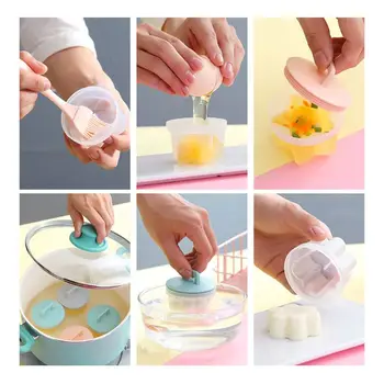 

Cute Egg Poacher Plastic Egg Boiler Kitchen Egg Cooker Tools Egg Mold Form Maker