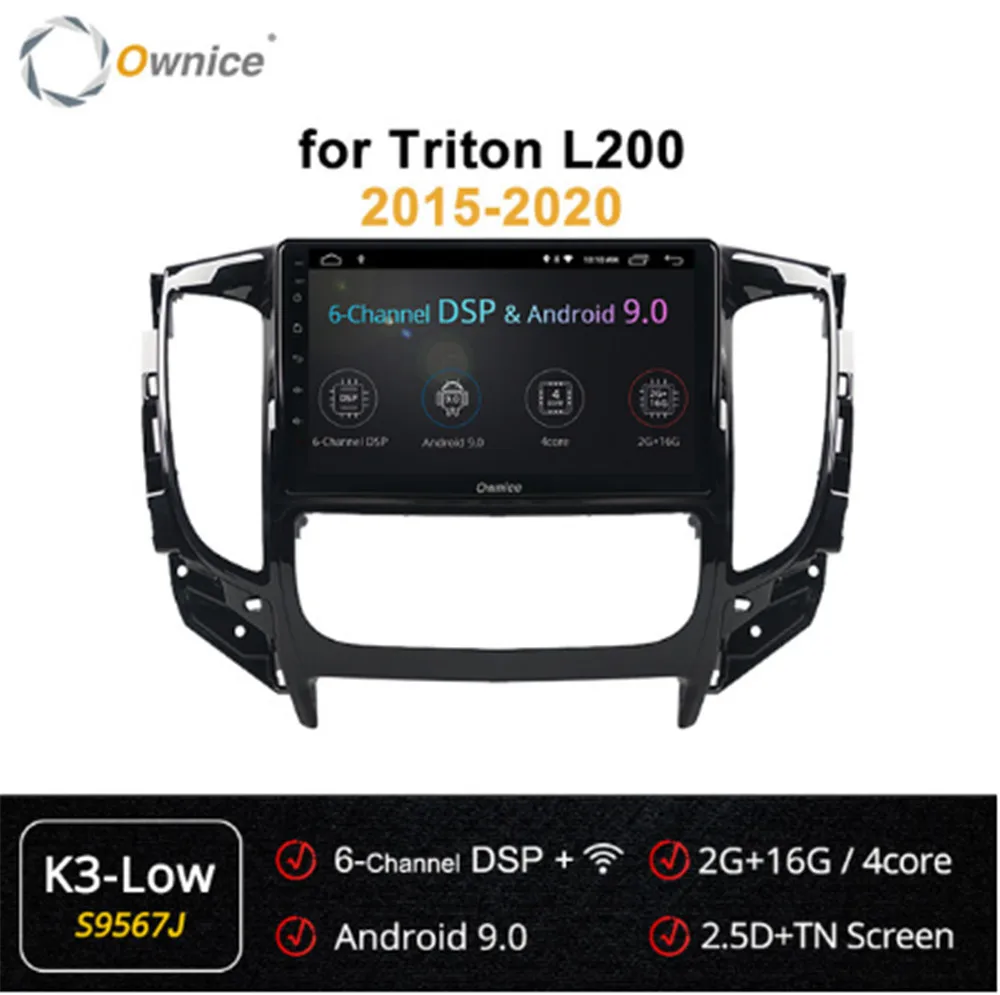 Ownice Android 9.0 Car Radio Dvd Player ForMitsubishi Triton L200 DSP 4G LTE GPS Navi 8Core 2016 2017 2018 | Автомобили и