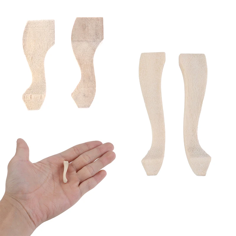 4Pcs/Set 1:12 Scale Wooden Furniture Leg Chair Table Legs Miniature Furniture Decoration For Dollhouse Model Toy