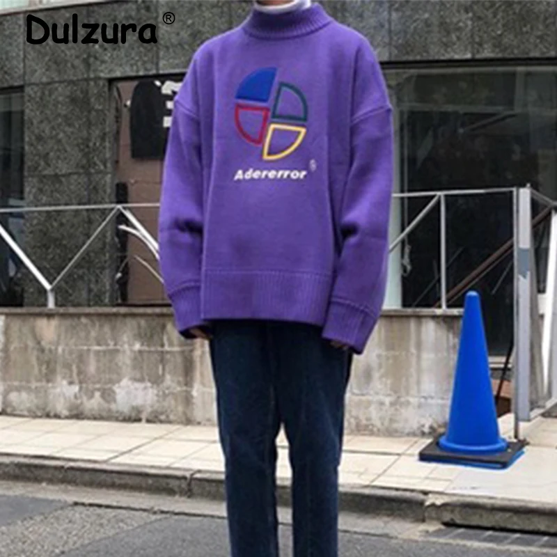 Best Price Chic Embroidery Colorful Sector Knitted Sweater Unisex 2019 Autumn Brand New Letter Pullover Top High Street Loose Warm Knitwear Best Price Chic Embroidery Colorful Sector Knitted Sweater Unisex 2019 Autumn Brand New Letter Pullover Top High Street Loose Warm Knitwear