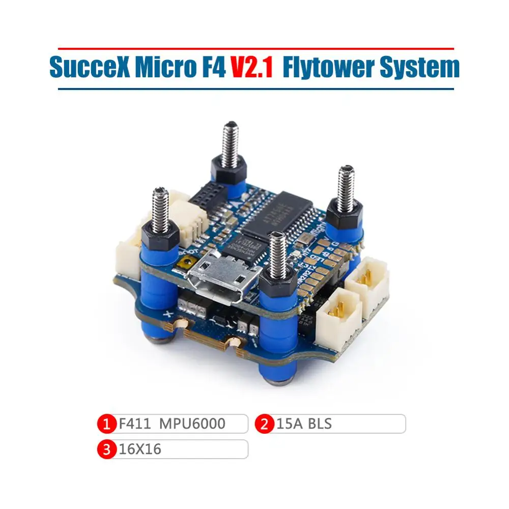 IFlight SucceX микро F4 V2.1 15A 2 4S полета башня Системы (MPU6000) с FC/микро 4 в 1 ESC(w/разъем) для
