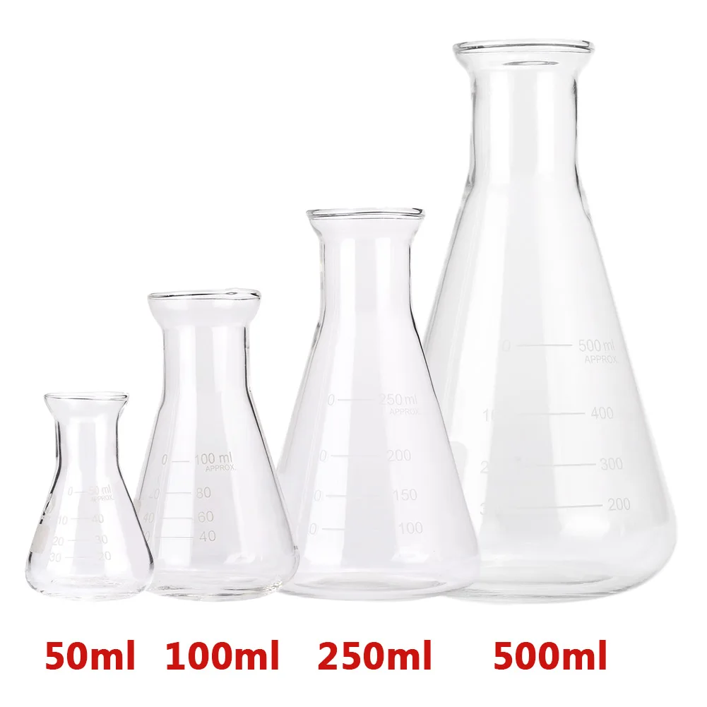 Коническая фляга Erlenmeyer боросиликатный мерный стакан 50 мл-500 мл мебель для виноделия Бар Прочный туалетный репав