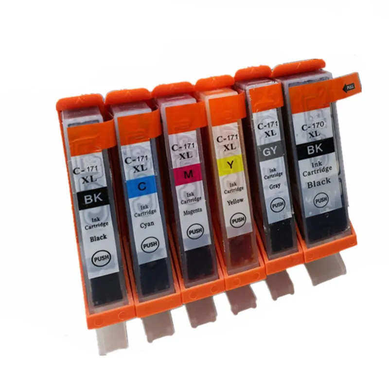 PGI 170 XL PGI170 170XL 170BK CLI 171 чернильные картриджи для Canon Pixma MG7710 MG 7710 струйный