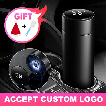 

Custom Logo Intelligent Thermos Water Bottle Double Wall Stainless Steel Coffee Tea Mug Vacuum Insulated Cup Portable For Office