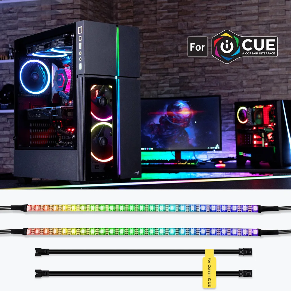 Индивидуально адресуемые светодиодные RGB ленты для iCUE Corsair комплект