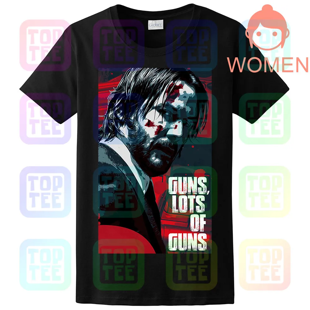 Футболка John Wick 3 guns lot of guns - Цвет: Women-Black