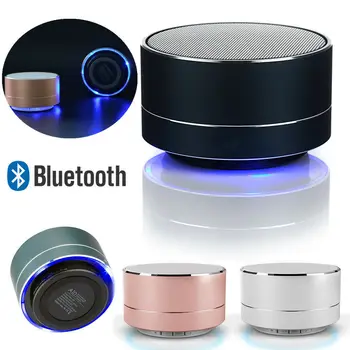 

New A10 Bluetooth Speaker Portable Aluminum Led Light with Radio TF Card Mini Subwoofer Crack Bluetooth Speaker