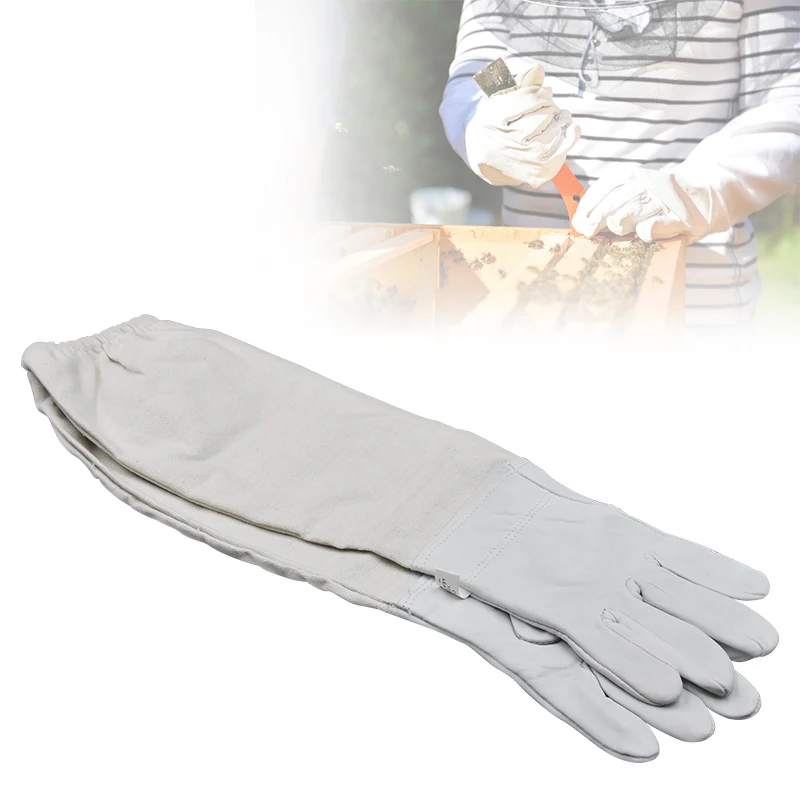 

Beekeeping gloves Protective Sleeves Ventilated Professional sheepskin and canvas Anti Bee for Apiculture beekeeping gloves Tool