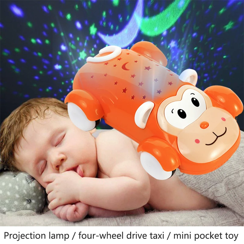 

Novelty LED Rotating Star Projector Lighting Moon Starry Sky Children Baby Night Sleep Light Luminous Music Animals Project Lamp