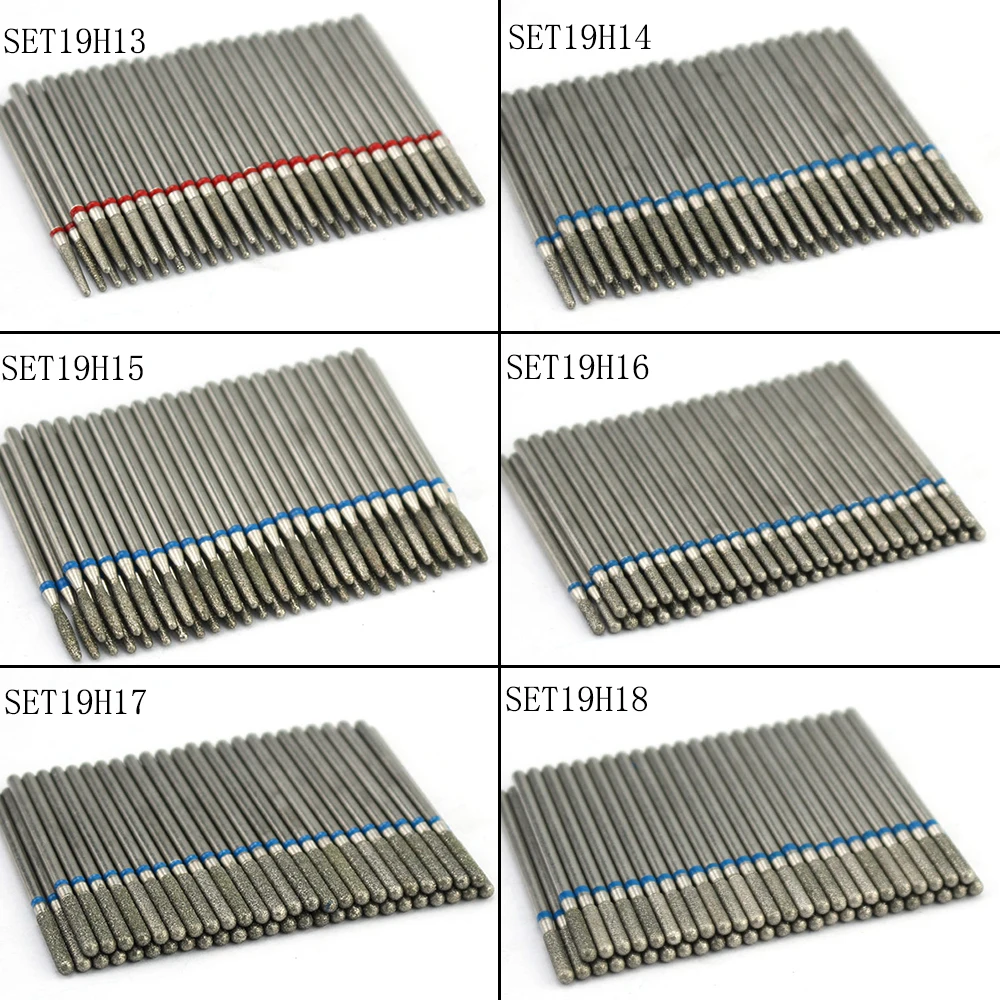 50 шт./пакет алмазные фрезы для маникюра фрез для маникюра/педикюра комплект Электрический Фрезер, маникюрные фрезы Резак поворотный аксессуары для ногтей, инструменты