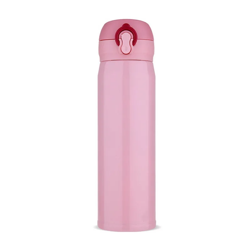 500 мл Термос, чайная кружка с фильтром, вакуумная колба с фильтром, нержавеющая сталь, Термокружка, кофейная кружка, бутылка для воды, офис - Цвет: D-pink