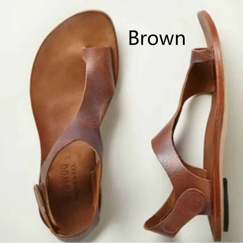 2020 New Fashion Women Leather Sandals Roman Summer Sandals Ancient Greek Womens Leather Natural Color Ladies Leather Sandals (5)