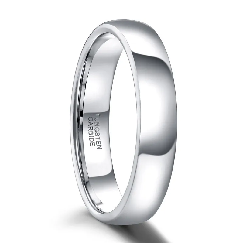 Tigrade Classic Jewelry Pure Tungsten Carbide Wedding & Engagement Band - Polished Simple Design