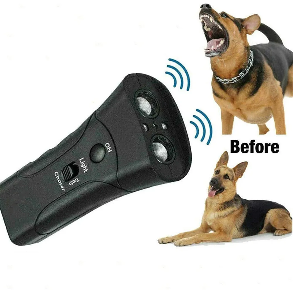 Pet Dog Repeller Anti Barking Bark Deterrents Training Device Trainer LED Ultrasonic 3 in 1 Anti Barking Ultrasonic Dogs Whistle dog whistle dog trainer