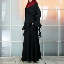 Мусульманские платья платье хиджаб платье исламские платья турция Дубай платье Дубая Малайзия плиссированные шифоновые кимоно кардиган мусульманское платье хиджаб женщины ОАЭ турецкая исламская одежда