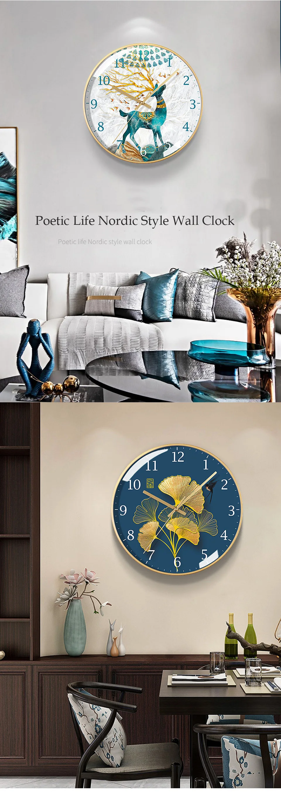 Duvar Saatleri Modern Saat Oturma Odası Dekorasyon 12 Inç Sessiz Ev Duvar Saatleri Modern Saat Oturma Odası Dekorasyon 12 Inç Sessiz Ev