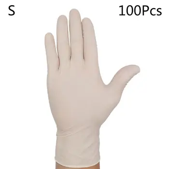 

100pcs Disposable Latex Gloves Powder Protective Glove Dishwashing Kitchen Cleaning 3 Sizes