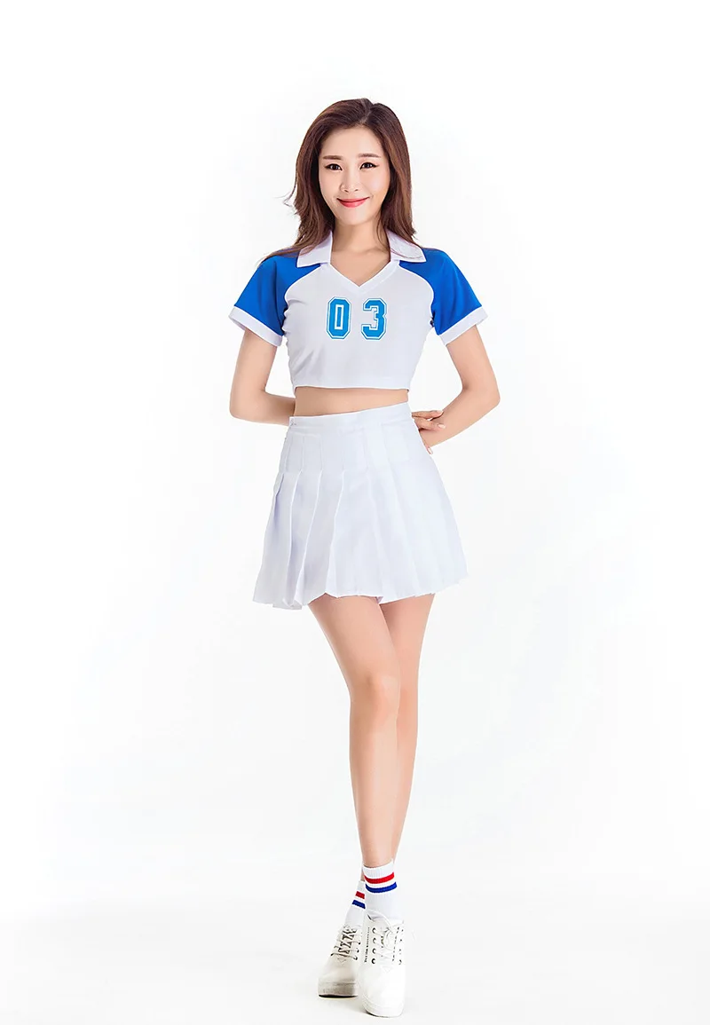 S-XL костюм Болельщицы одежда Топ Юбка Футбол Регби Баскетбол Cheer Team девушка Черлидинг униформа сценическое представление