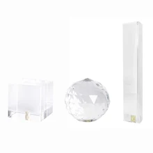 V1 cristal adereços iluminação e renderização têm prisma triangular, esfera e forma de cubo, refletir o efeito de luz deslumbrante.