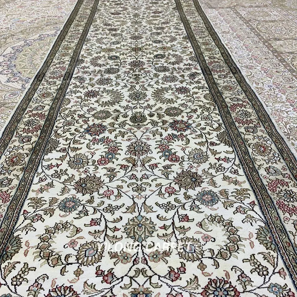 Yilong 2,5 'x8 'Восточный длинный ковер для прихожей, кухни, Шелковый персидский ковер(HF353B