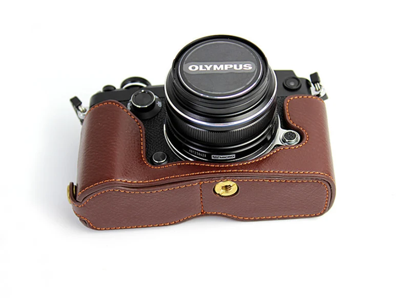 Чехол из натуральной кожи для Olympus PEN F PEN-F, защитный чехол с отверстием для батареи